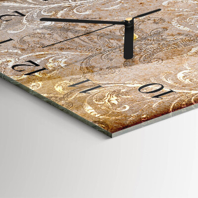 Square kitchen clock Floral pattern