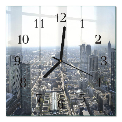 Glass clock square Horizon