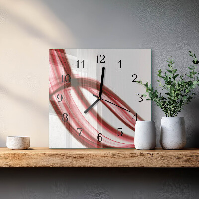 Square wall clock Abstract lines