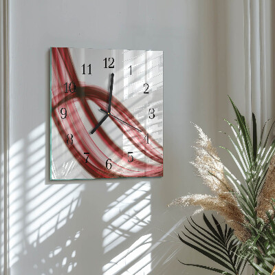 Square wall clock Abstract lines