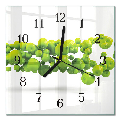 Square wall clock Apples