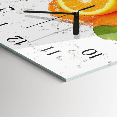 Square kitchen clock Oranges