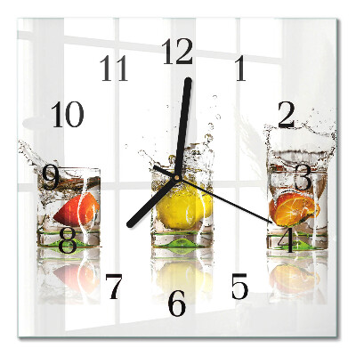 Glass clock square Fruit cups