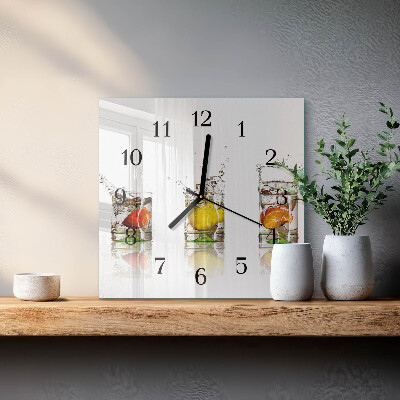 Glass clock square Fruit cups