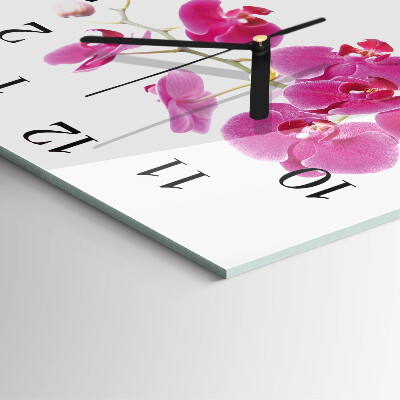 Square wall clock Orchid