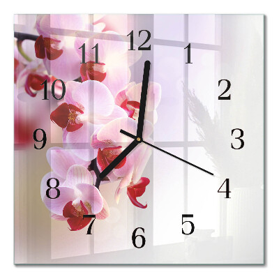 Square kitchen clock Orchid