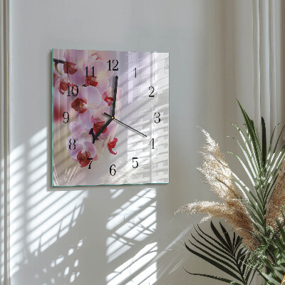 Square kitchen clock Orchid