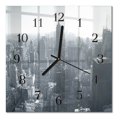 Glass clock square Horizon