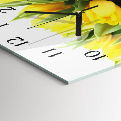 Square kitchen clock Tulips