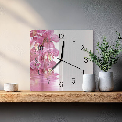 Square kitchen clock Orchid