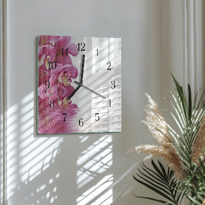 Square kitchen clock Orchid