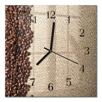 Square kitchen clock Coffee beans