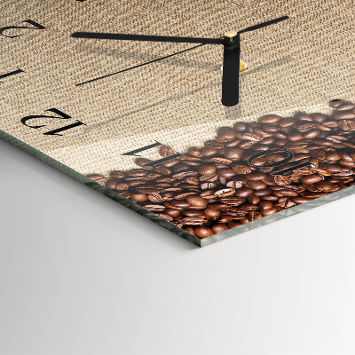 Square kitchen clock Coffee beans
