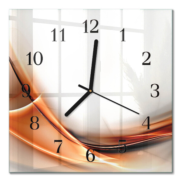 Glass wall clock square Abstraction