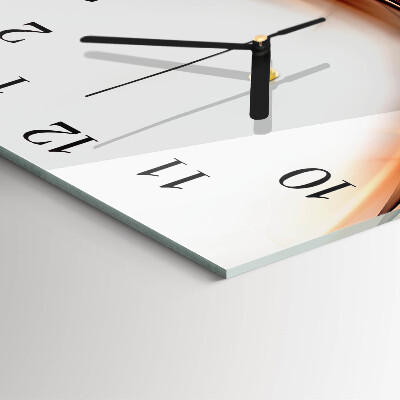 Glass wall clock square Abstraction