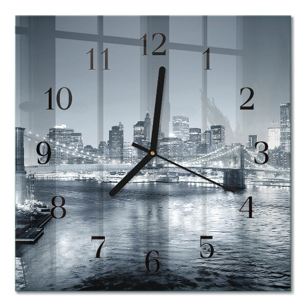 Square kitchen clock Night horizon