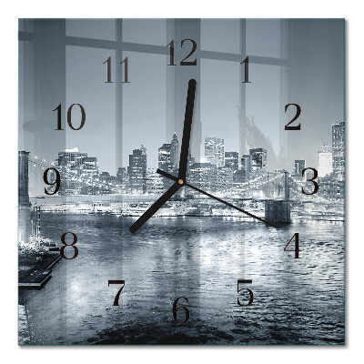 Square kitchen clock Night horizon