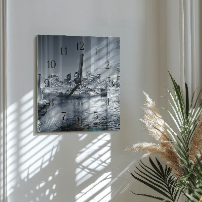 Square kitchen clock Night horizon