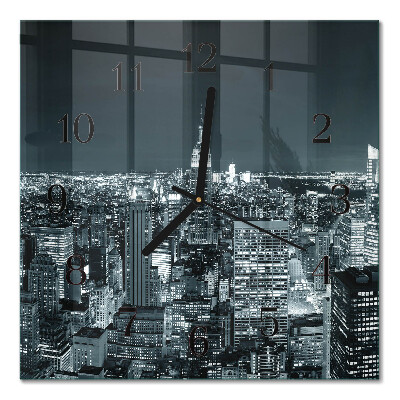 Square kitchen clock Night horizon