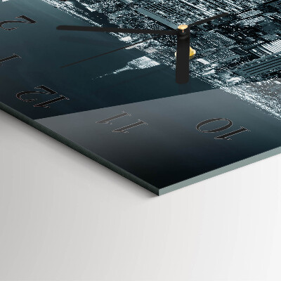 Square kitchen clock Night horizon