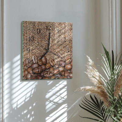 Square kitchen clock Coffee beans