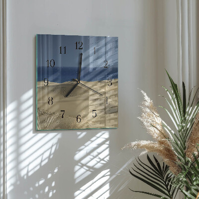 Glass clock square Coastal dunes
