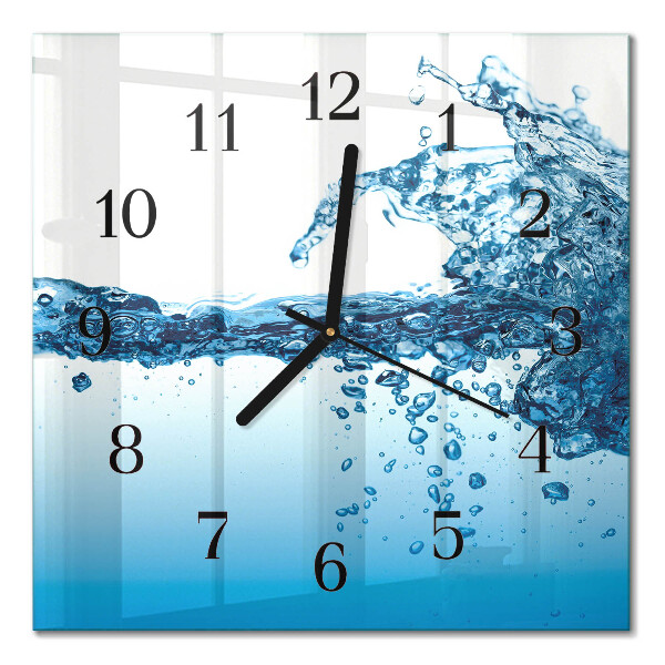 Square kitchen clock Water