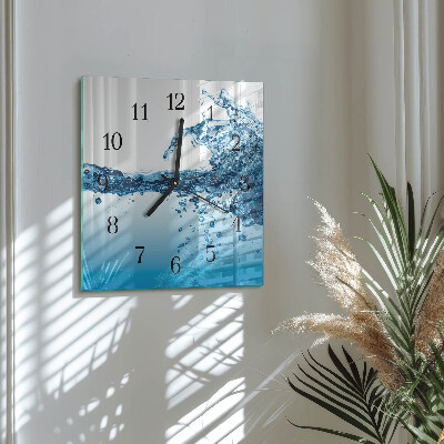 Square kitchen clock Water