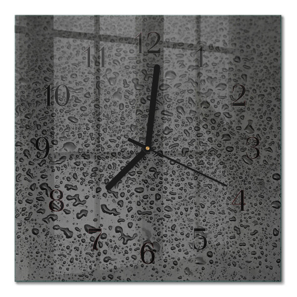 Square kitchen clock Drops of water