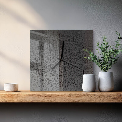 Square kitchen clock Drops of water