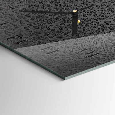 Square kitchen clock Drops of water