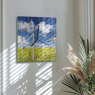 Glass clock square Wind farm