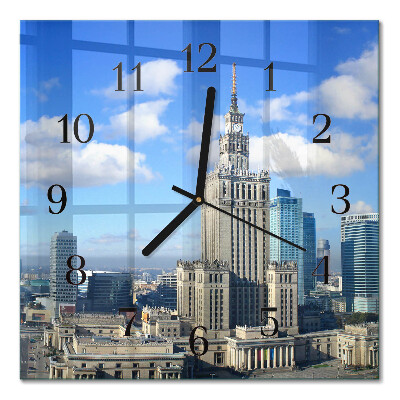 Glass clock square Warsaw