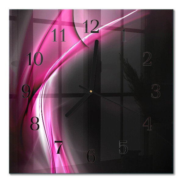 Square wall clock Abstract lines
