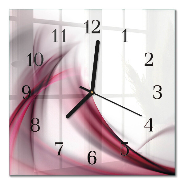 Glass wall clock square Abstract lines