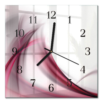 Glass wall clock square Abstract lines