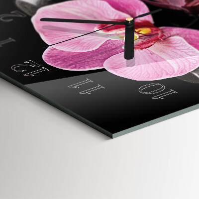 Square kitchen clock Orchid