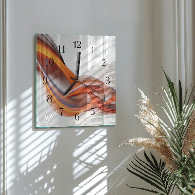 Glass clock square Abstract smoke