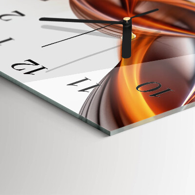 Glass clock square Abstract smoke