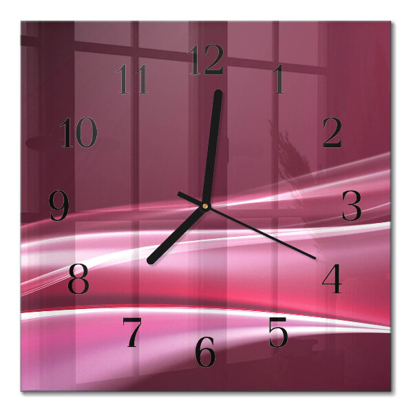 Square kitchen clock Abstract lines