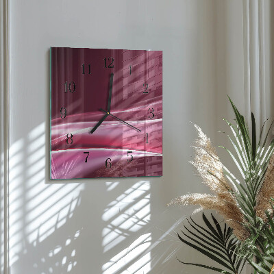 Square kitchen clock Abstract lines