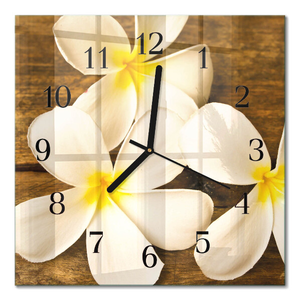 Square kitchen clock Flowers