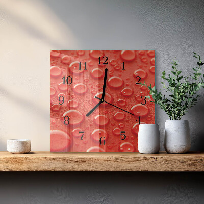 Square kitchen clock Drops of water