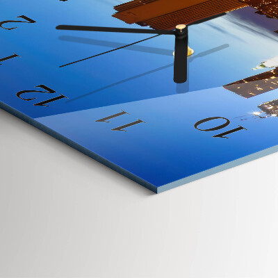 Glass clock square Horizon