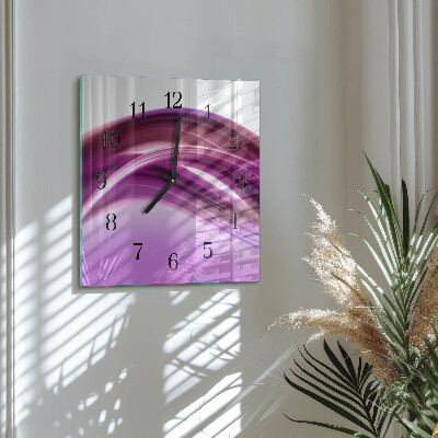 Square wall clock Abstract lines