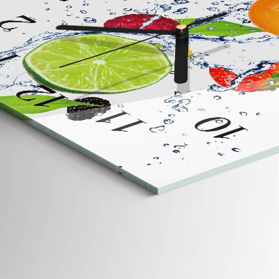 Square wall clock Lemon fruit