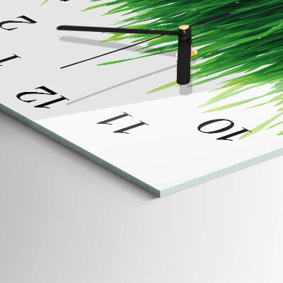Square kitchen clock Grass