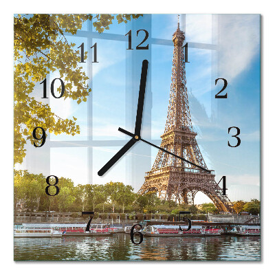 Square kitchen clock Eiffel Tower Paris