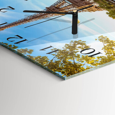 Square kitchen clock Eiffel Tower Paris