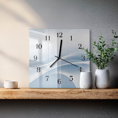 Square wall clock Abstract lines